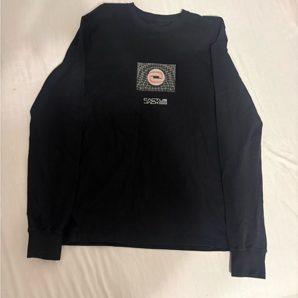 Nike Cactus Jack Travis Scott Black Graphic Long Sleeve Tee
